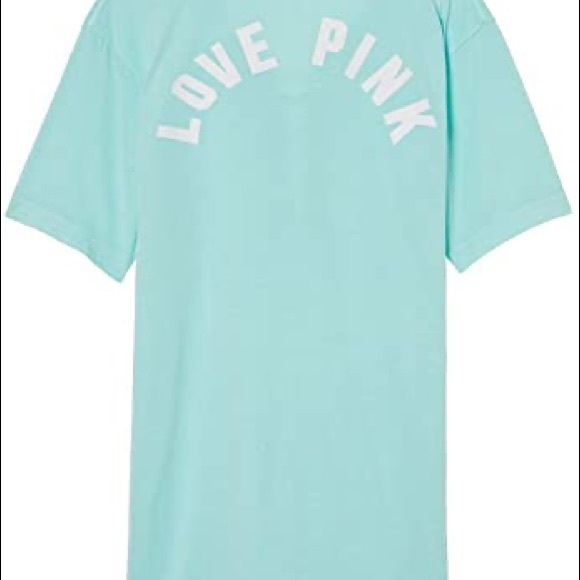 VSPINK Front Lace Up Campus Tee Aqua Size XS - Picture 7 of 7